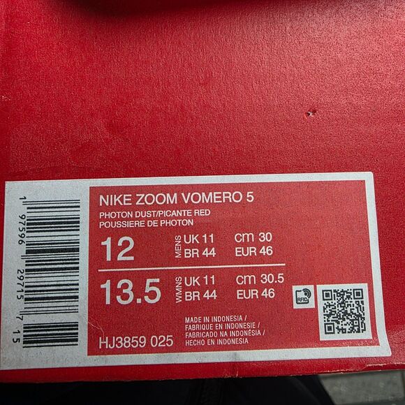 Nike Zoom Vomero 5 Photo Dust Red White USA Running HJ3859-025 Men\'s Size 12 NEW main image 6